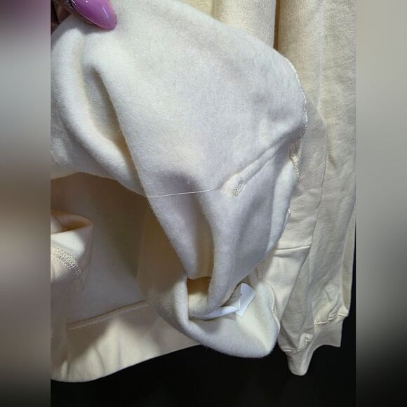 Swift Eras Tour Fearless Hand Heart Photo Hoodie Beige Cream Sz 2X Sweatshirt - Picture 8 of 9